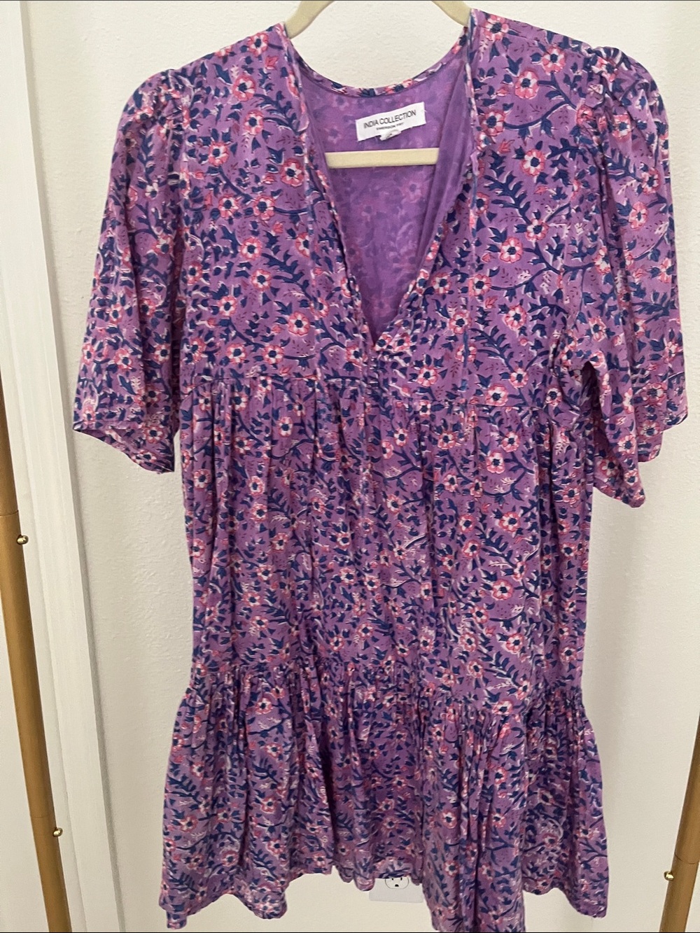 Emerson Fry Purple Floral Mini Dress